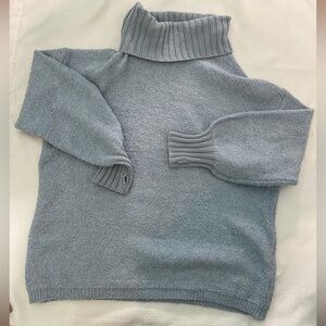 Altar’d State Mock Neck Blue Sweater Size Small